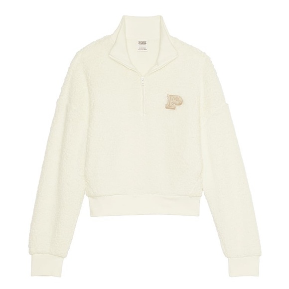 NWT Victoria’s Secret PINK Cozy Fleece Half-Zip Pullover, XXL - Picture 5 of 12